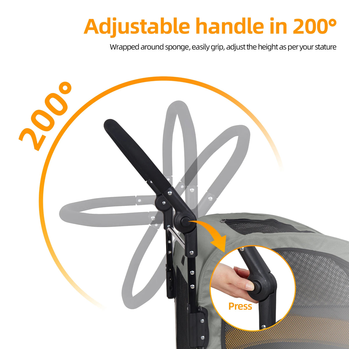 Portable Foldable Dog Stroller Breathable Pet Carrier For Outdoor Use