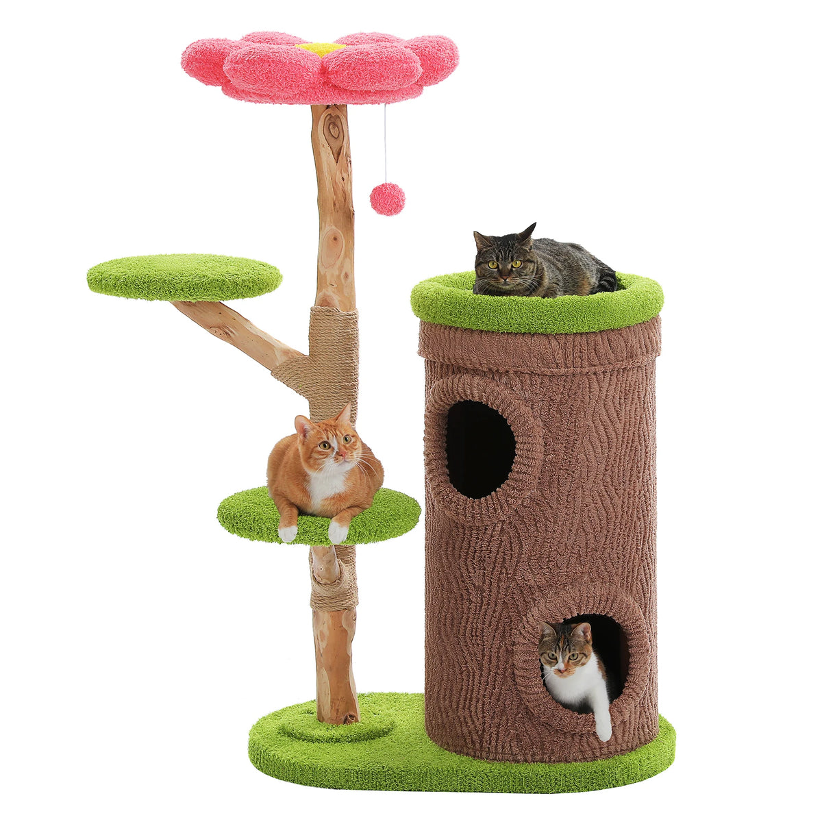 PAWZ Road Luxury Indoor Cat Tower Featuring Plush Condos