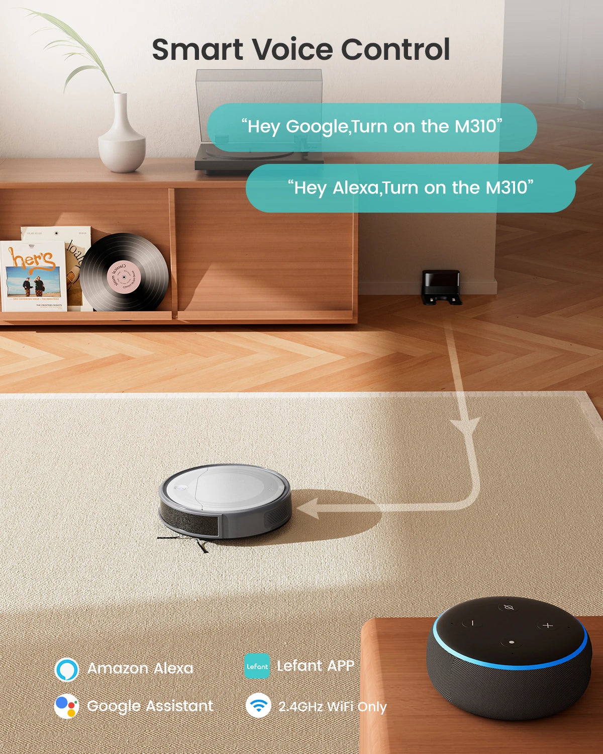 Lefant M310 Robot Vacuum Cleaner With Smart App Voice Control