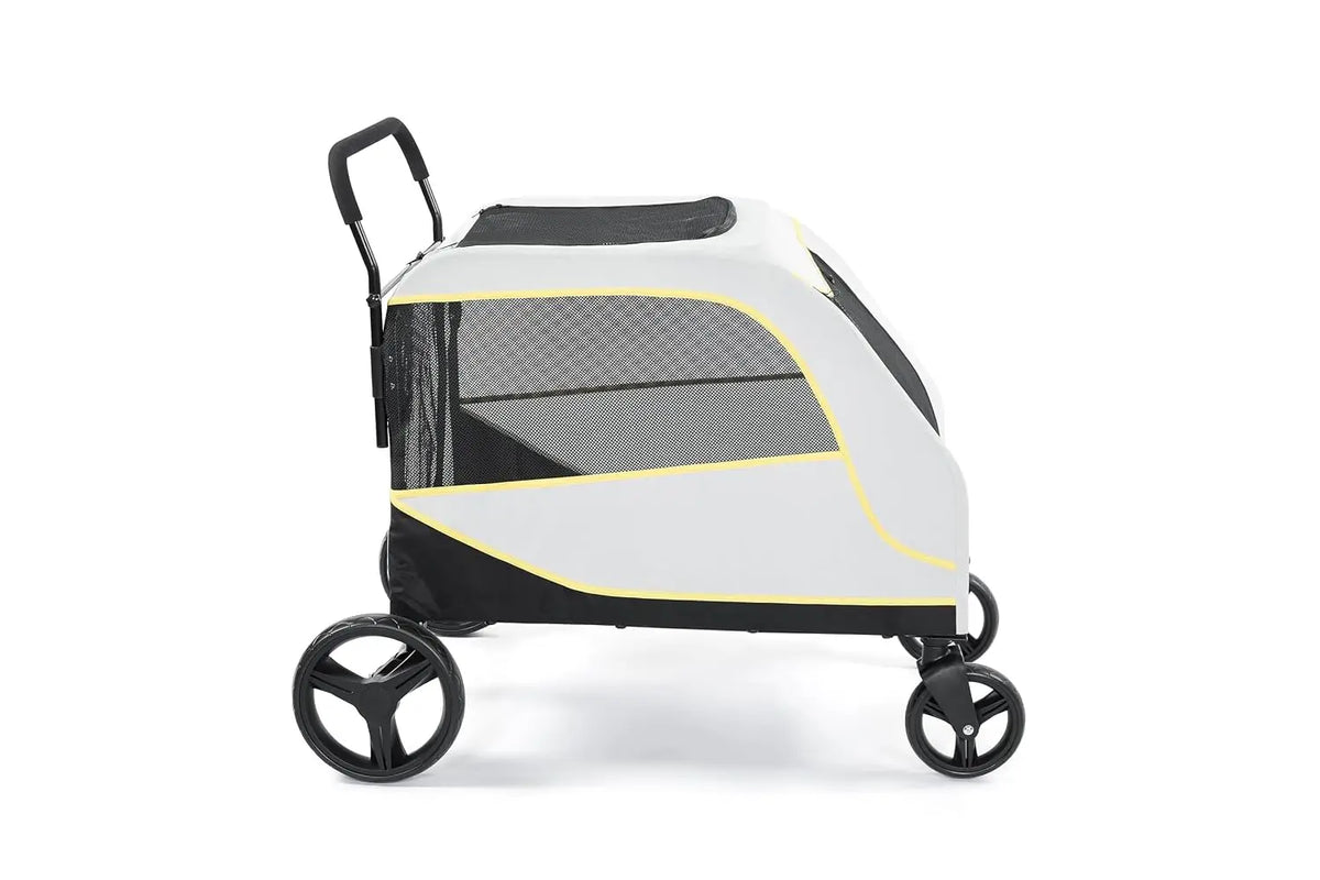Dual Entry Dog Stroller With Secure Brake And Spacious Interior