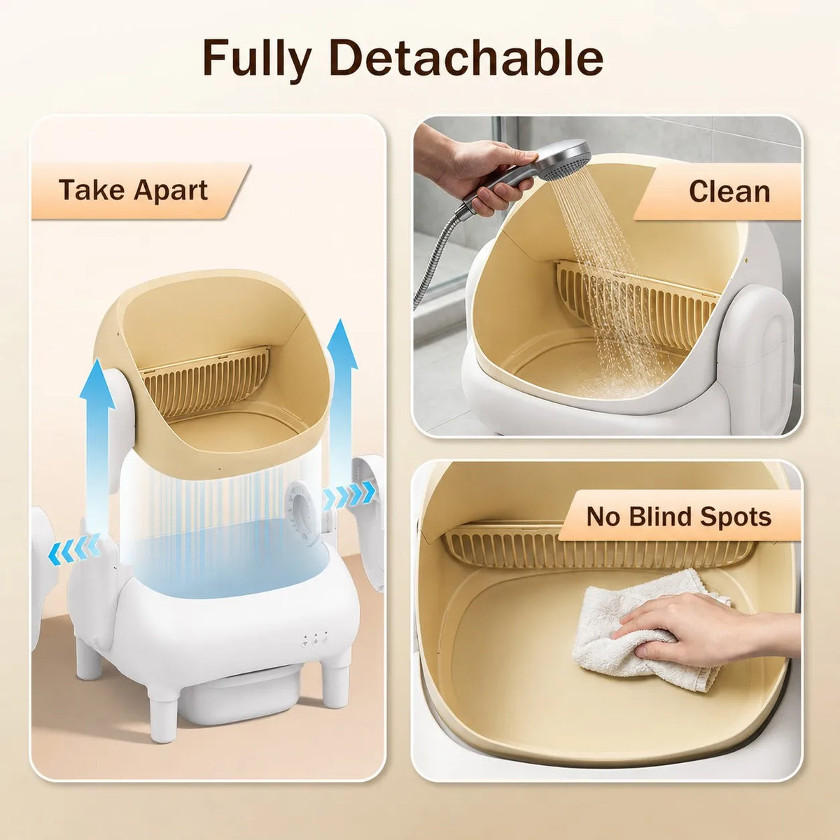 Automatic WiFi Self Cleaning Cat Litter Box With App Monitoring