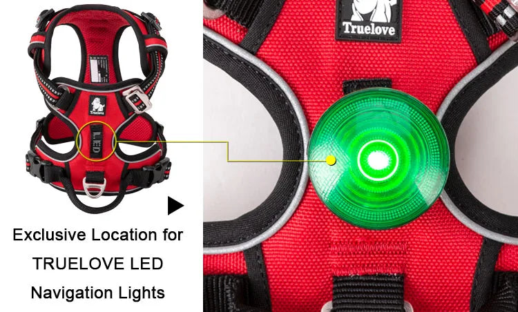 TRUELOVE Reflective Adjustable No Pull Dog Harness for Walking Safety