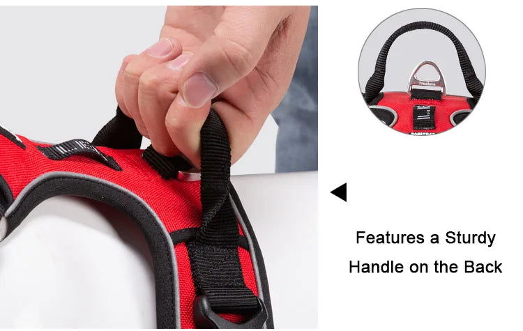 TRUELOVE Reflective Adjustable No Pull Dog Harness for Walking Safety