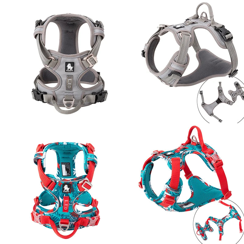 TRUELOVE Reflective Adjustable No Pull Dog Harness for Walking Safety