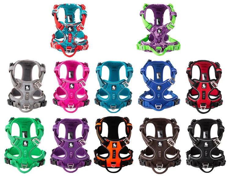 TRUELOVE Reflective Adjustable No Pull Dog Harness for Walking Safety