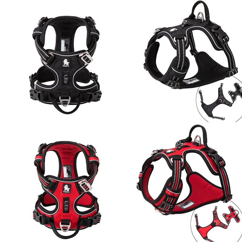 TRUELOVE Reflective Adjustable No Pull Dog Harness for Walking Safety
