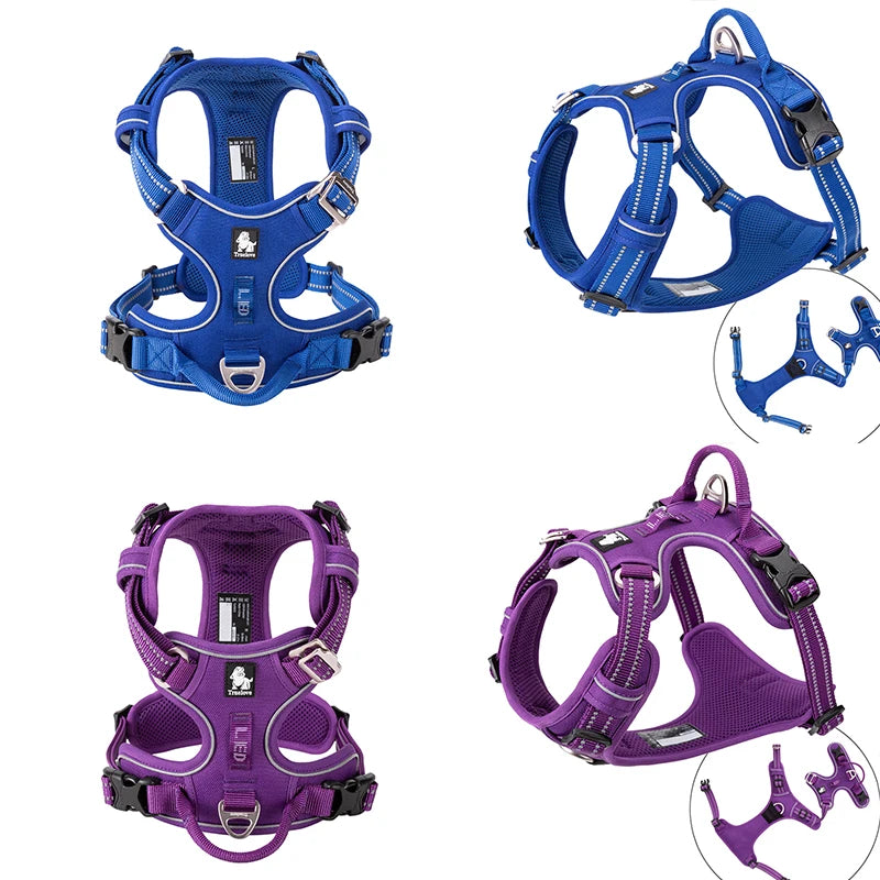 TRUELOVE Reflective Adjustable No Pull Dog Harness for Walking Safety