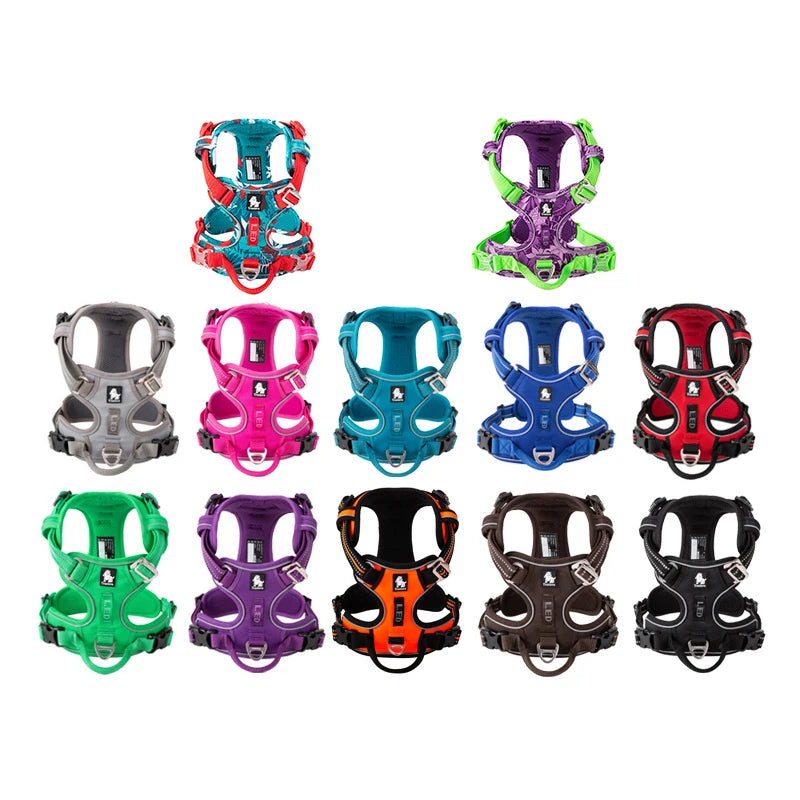 TRUELOVE Reflective Adjustable No Pull Dog Harness for Walking Safety