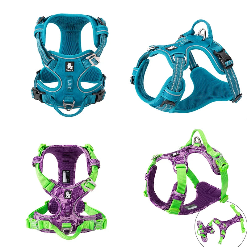 TRUELOVE Reflective Adjustable No Pull Dog Harness for Walking Safety