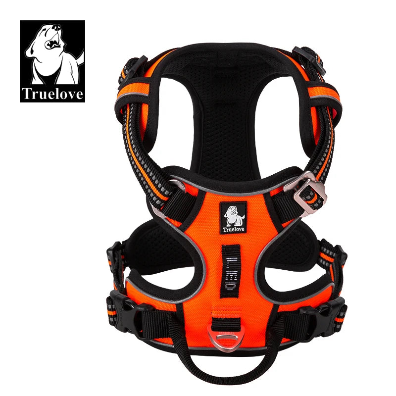 TRUELOVE Reflective Adjustable No Pull Dog Harness for Walking Safety