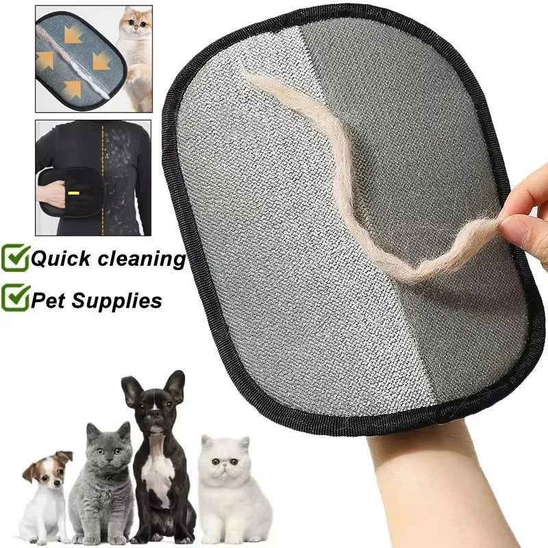 Reusable Static Pet Hair Removal Gloves For Clothes And Upholstery