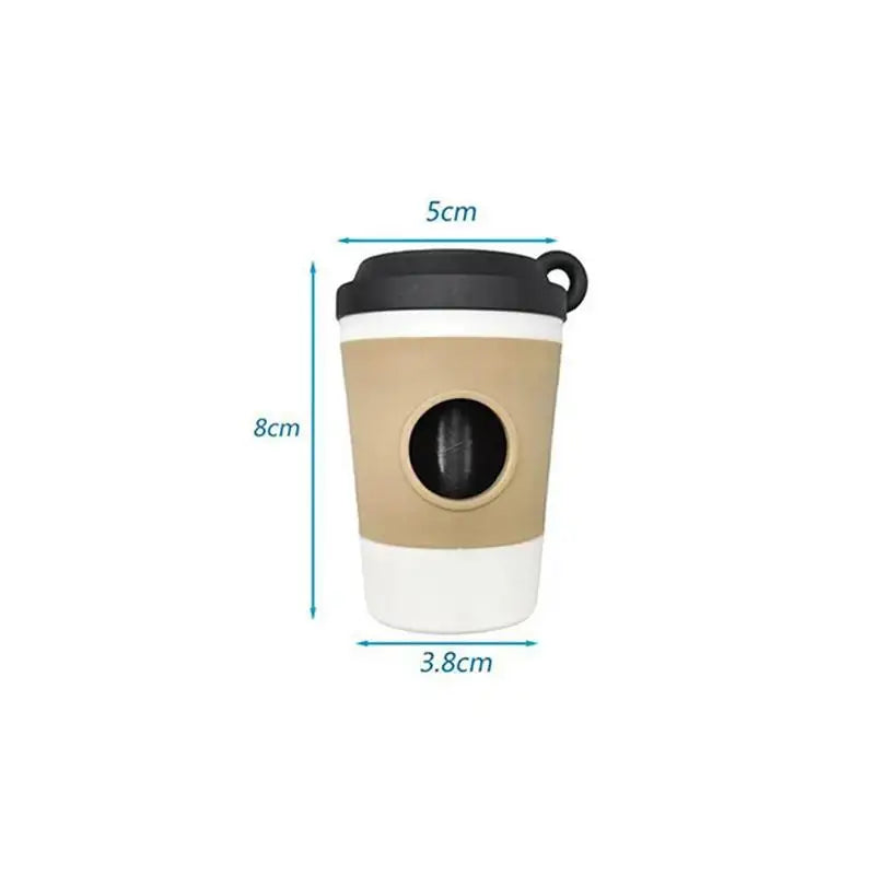 Portable Dog Waste Bag Dispenser Coffee Cup Design Outdoor Walking