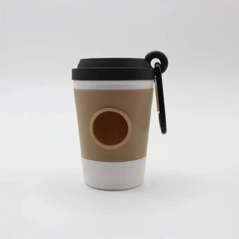 Portable Dog Waste Bag Dispenser Coffee Cup Design Outdoor Walking