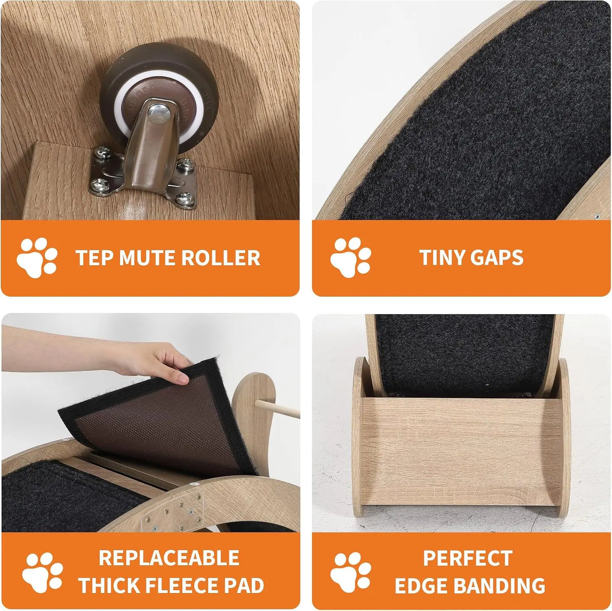 Garvee Cat Treadmill Running Wheel Litter Box Climbing Frame