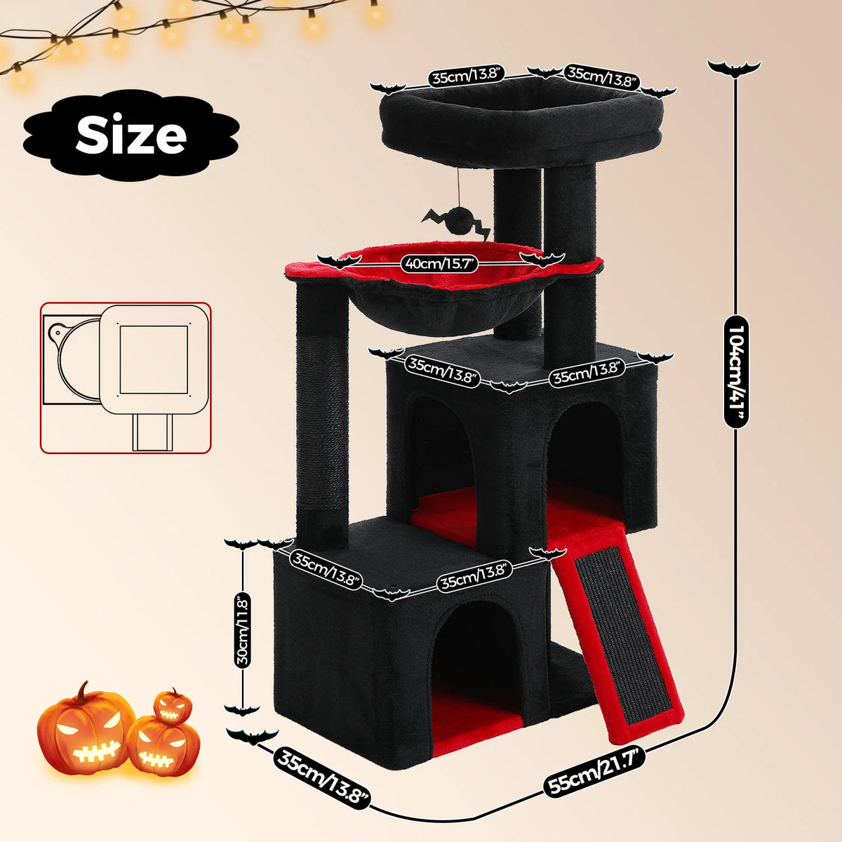 PAWZ Road Multi Level Cat Tower With Sisal Scratching Posts