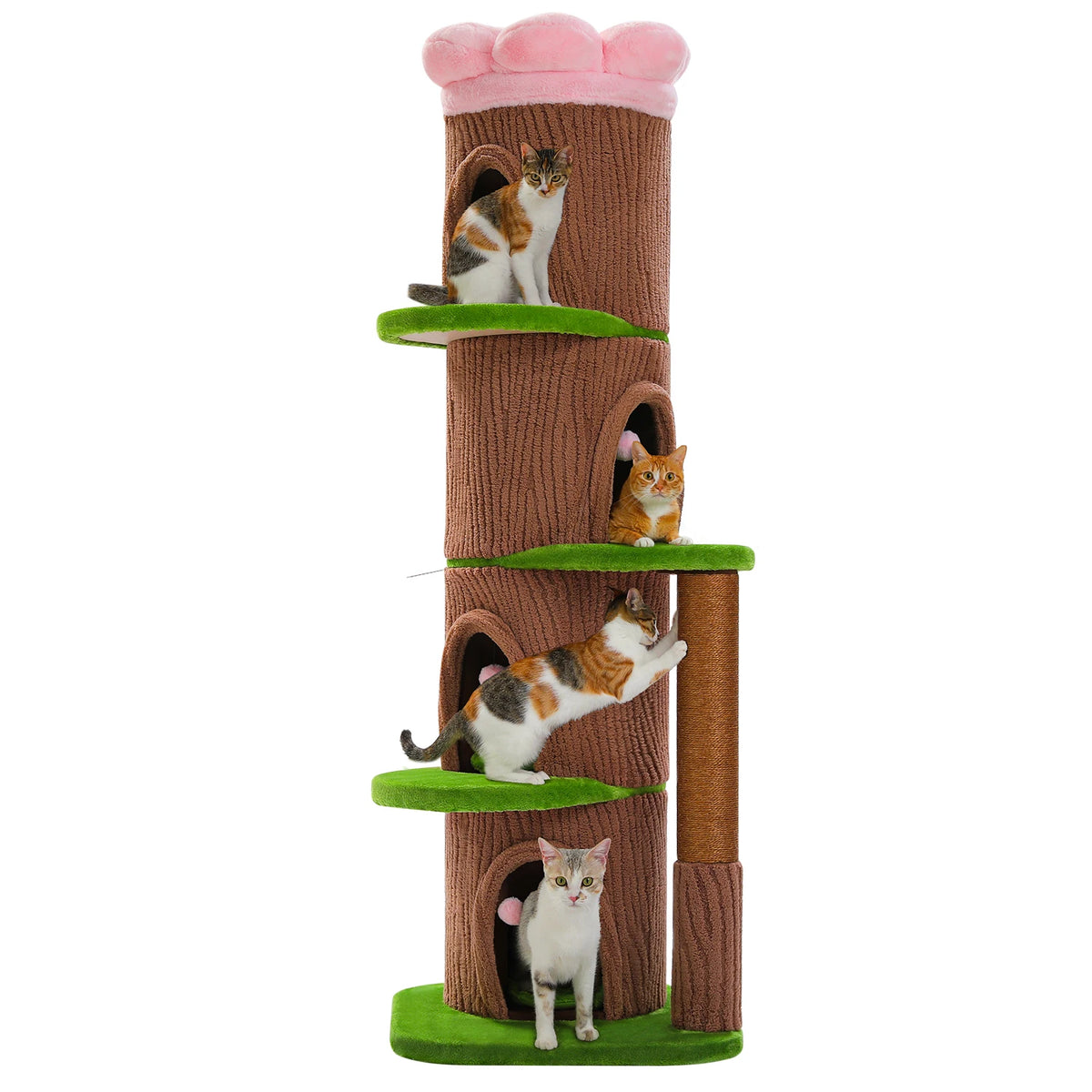 PAWZ Road Luxury Indoor Cat Tower Featuring Plush Condos