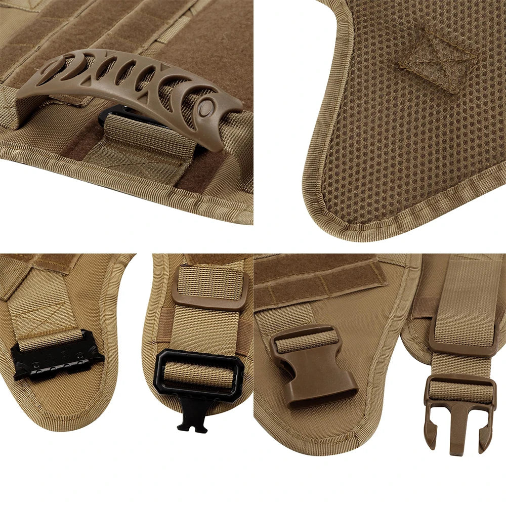 Padded Nylon Dog Harness And Leash Set With Buckle Closure