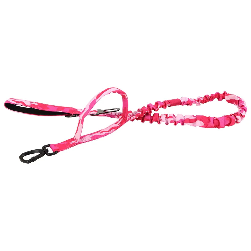 Adjustable Tactical Dog Leash Quick Release Double Handle Nylon Rope