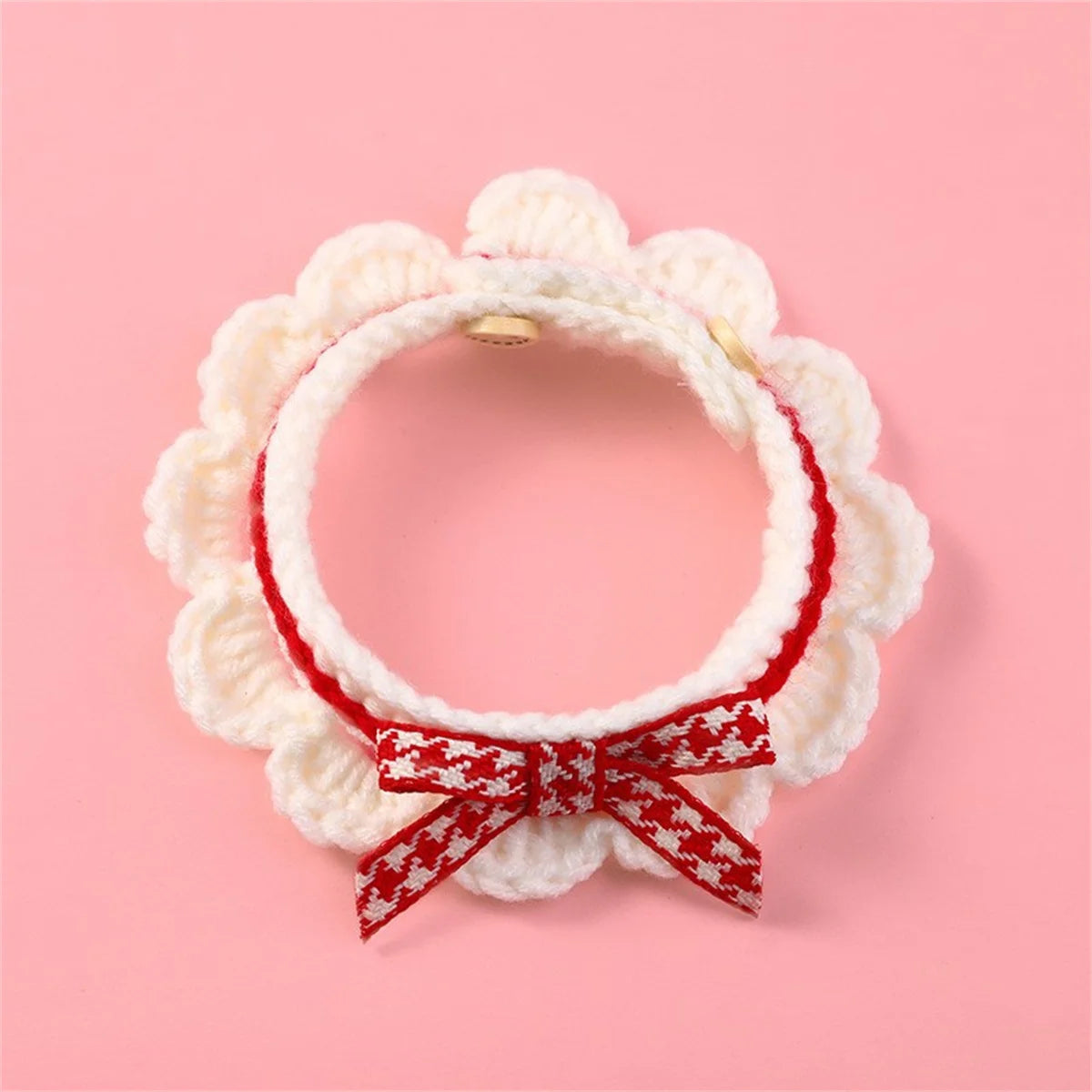 Decorative Knitted Bow Knot Collar For Kittens And Puppies