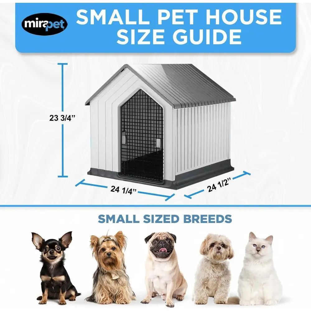 Durable Waterproof Plastic Dog House For Indoor Outdoor Shelter