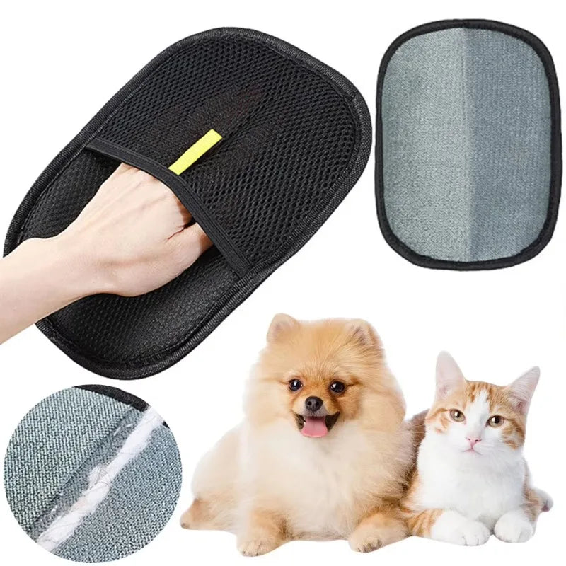 Reusable Static Pet Hair Removal Gloves For Clothes And Upholstery