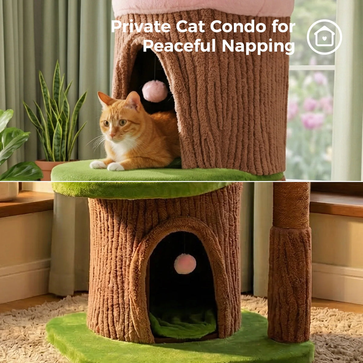 PAWZ Road Luxury Indoor Cat Tower Featuring Plush Condos