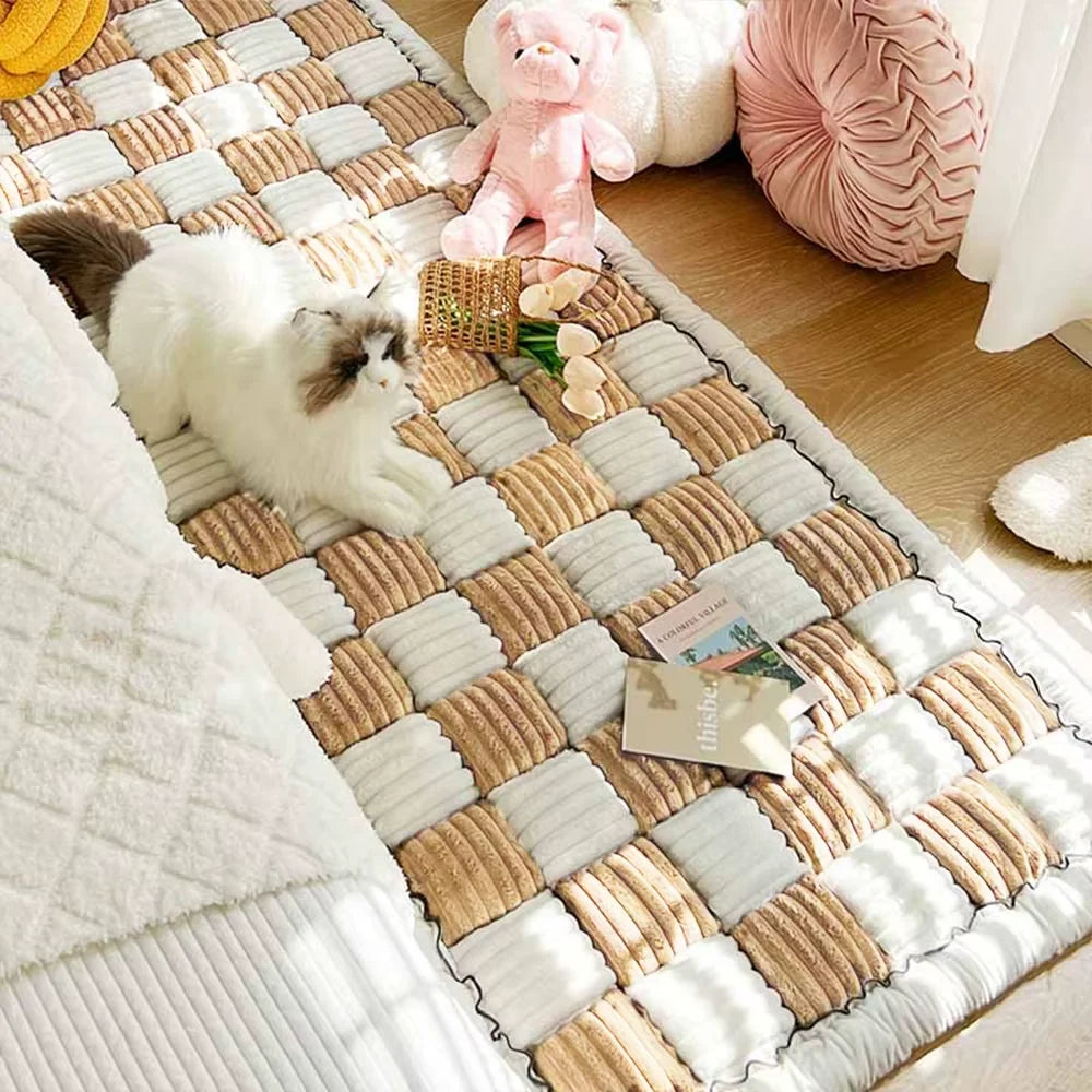 CWV Waterproof Coral Fleece Dog Bed Mat and Sofa Protector