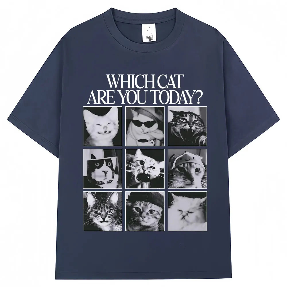 Funny Cat Meme Graphic T Shirt For Casual Everyday Wear