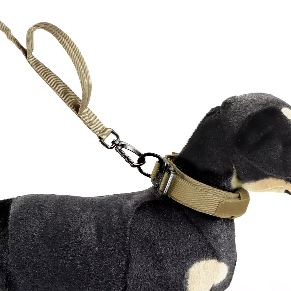 Adjustable Tactical Dog Leash Quick Release Double Handle Nylon Rope