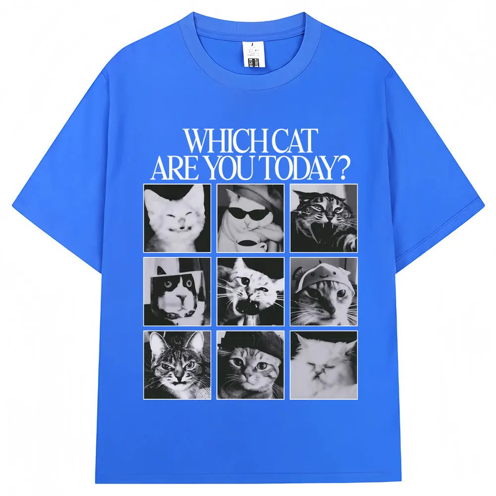 Funny Cat Meme Graphic T Shirt For Casual Everyday Wear