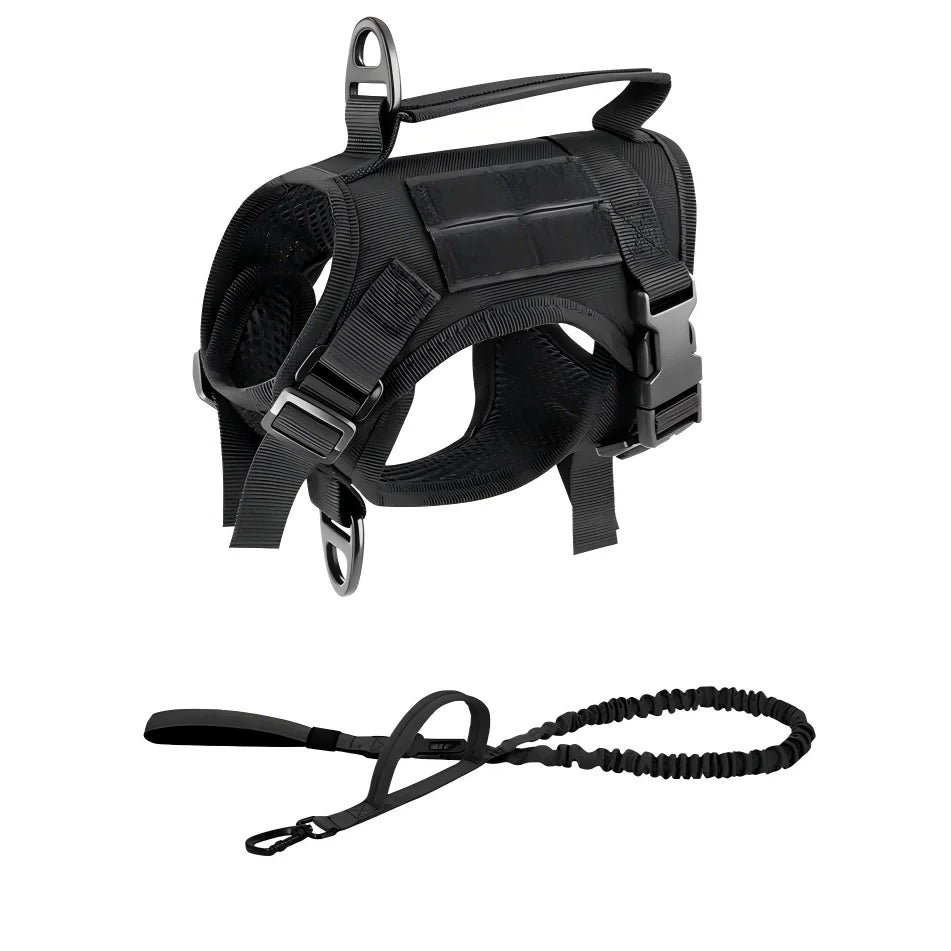 Tactical Cat Harness With Adjustable Escape Proof Mesh And Leash