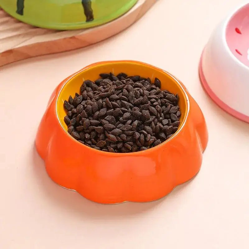 Watermelon Strawberry Ceramic Slow Feeder Bowl For Cats