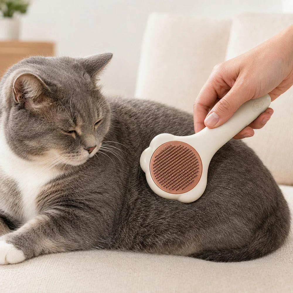 Cat Grooming Arch With Sisal Scratching Base And Plush Rest Pad