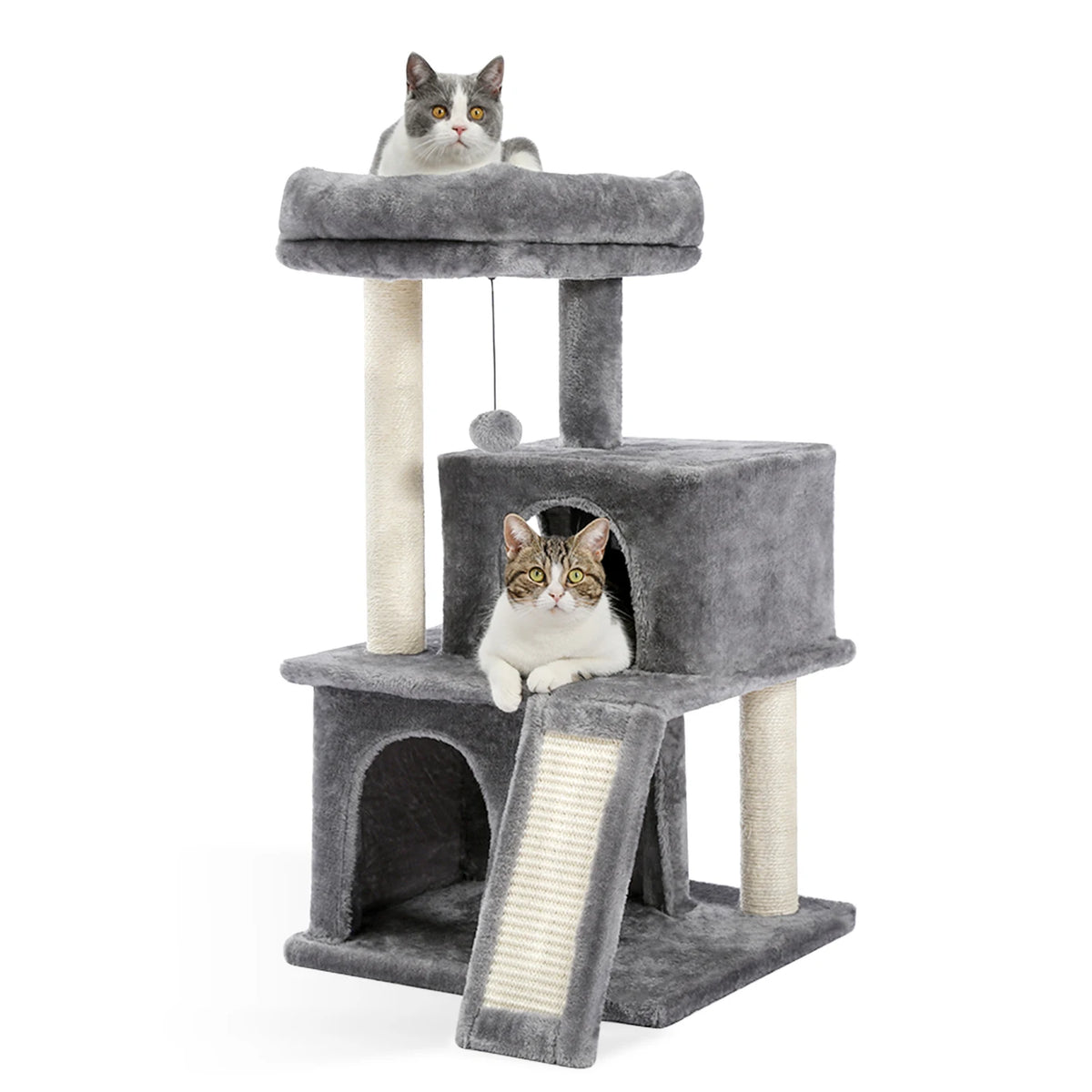 Pawz Road Cat Tower Double Condos Spacious Perch Sisal Post