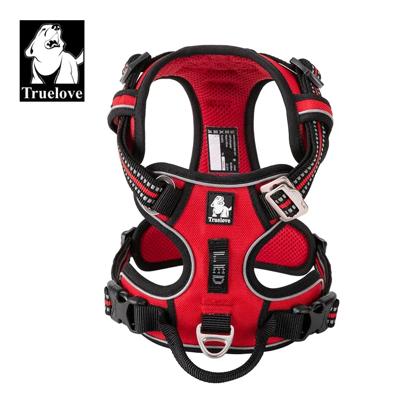 TRUELOVE Reflective Adjustable No Pull Dog Harness for Walking Safety