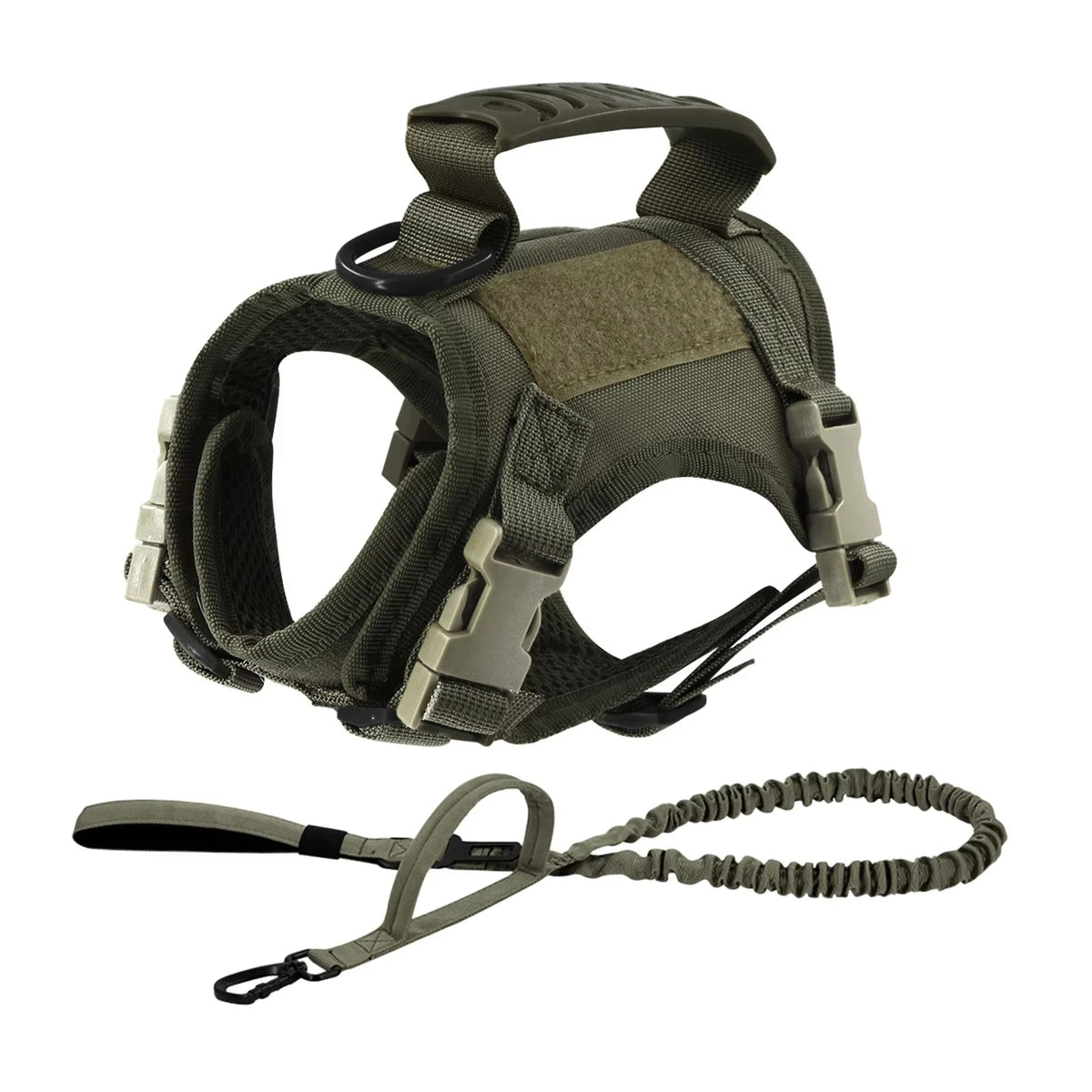 Adjustable Nylon Tactical Pet Harness And Leash Set