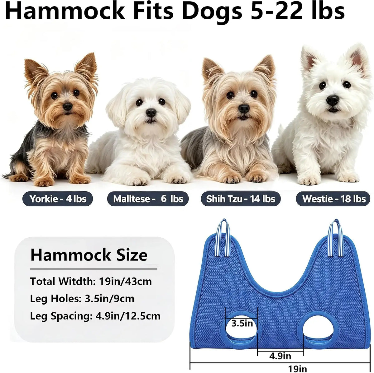 Adjustable Pet Grooming Hammock With Table Clamp Arm And Sling