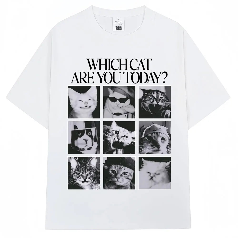 Funny Cat Meme Graphic T Shirt For Casual Everyday Wear