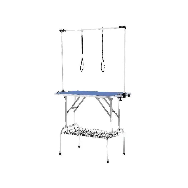 SucceBuy Foldable Pet Grooming Table With Clamp And Loop