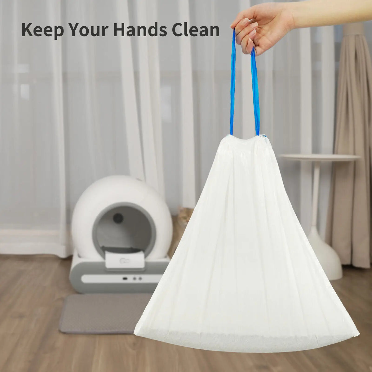 DOEL Self Cleaning Cat Litter Box Liners Drawstring Design