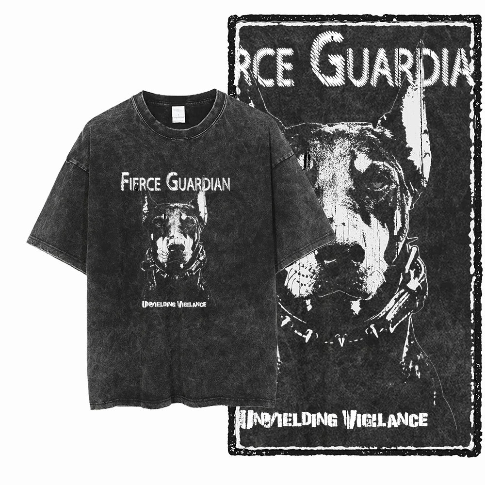 The Coolmind Doberman Graphic Printed Cotton Unisex Streetwear T Shirt