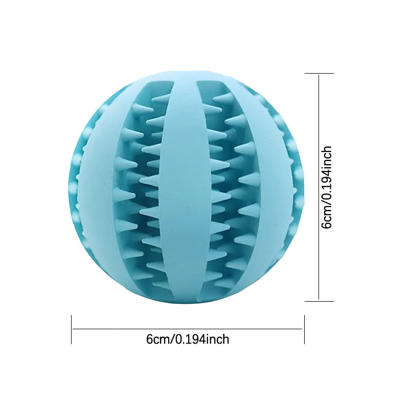 Interactive Rubber Dog Teething Puzzle Ball With Treat Dispenser