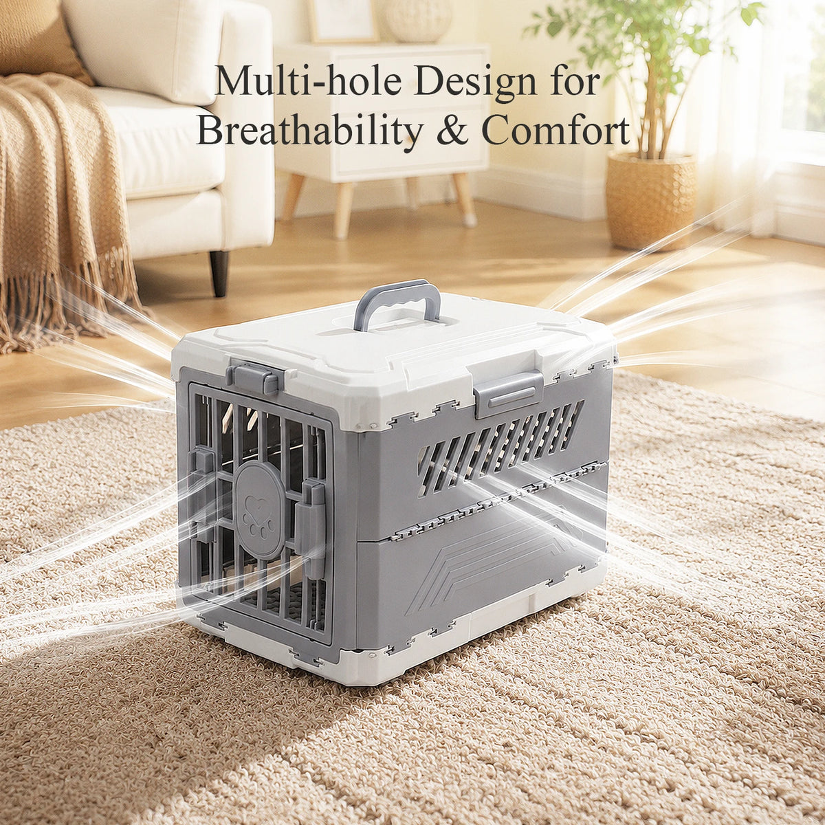 PAWZ Road Foldable Pet Travel Carrier With Secure Locking Door