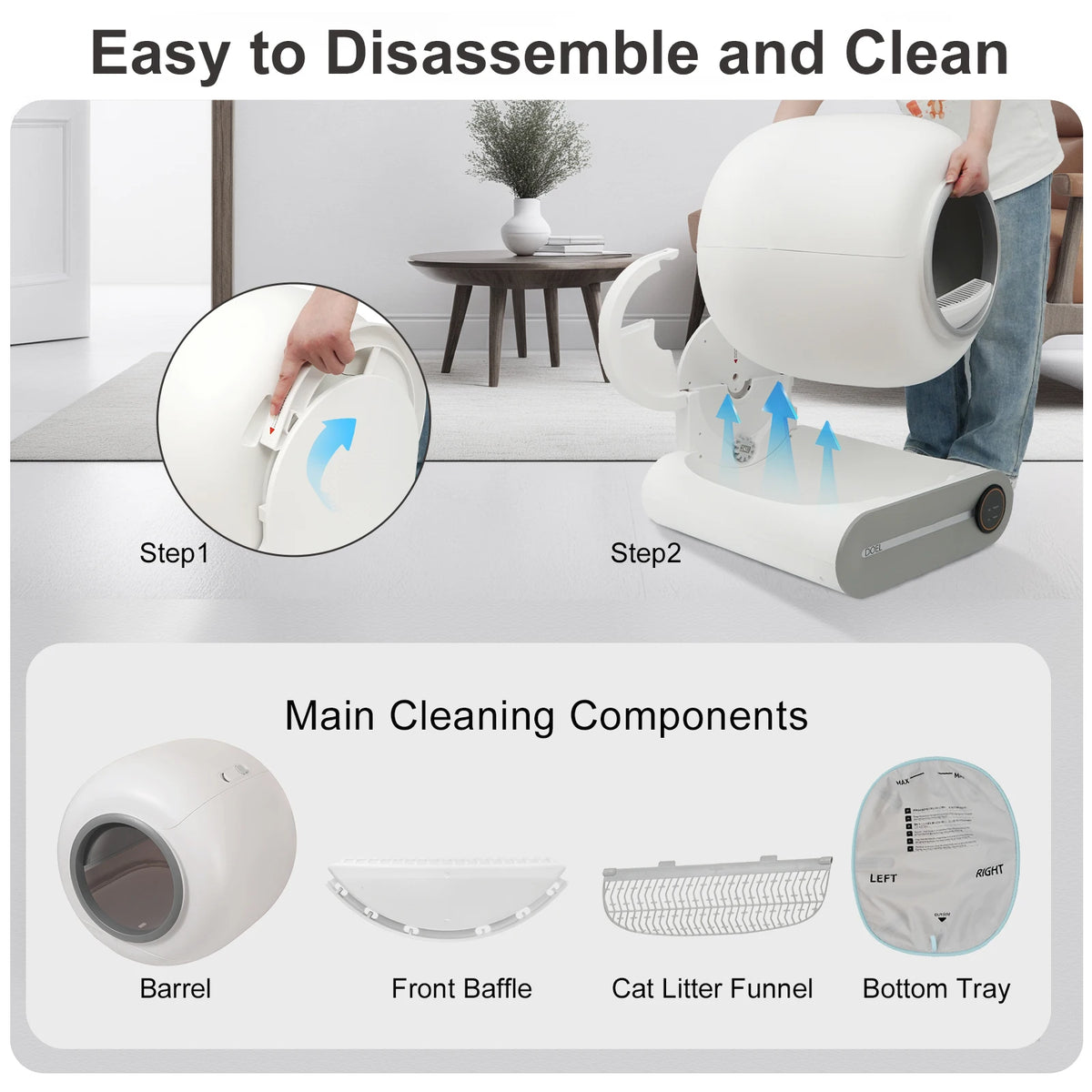 Doel Automatic Smart Self Cleaning Litter Box For Cats