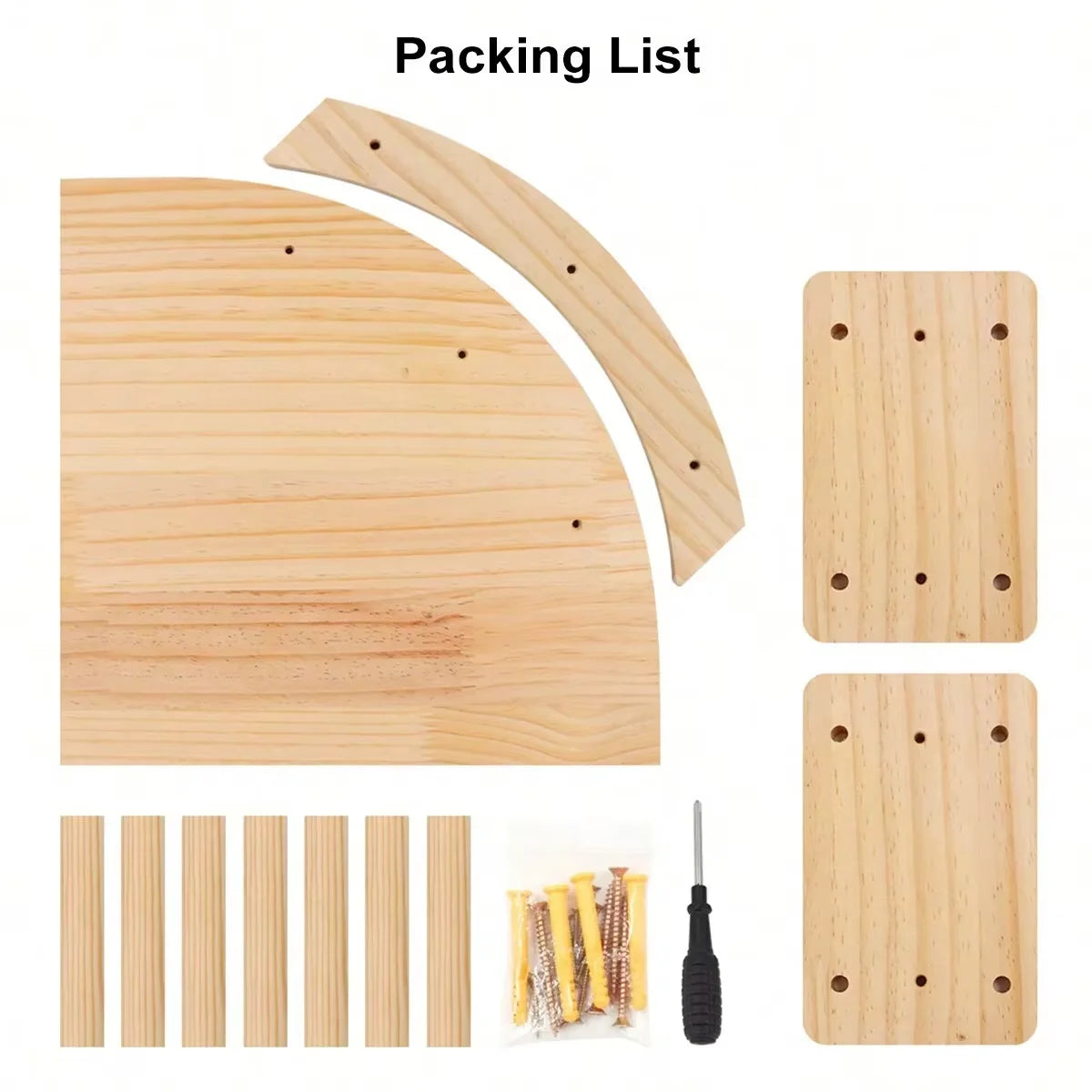 CWV Wall Mounted Wooden Corner Cat Tree And Hammock Set