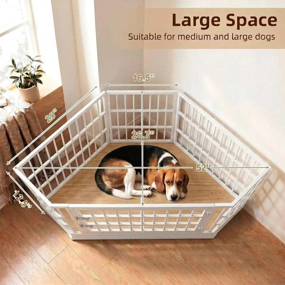 Indoor Dog Kennel Furniture With Sturdy Built In Side Table