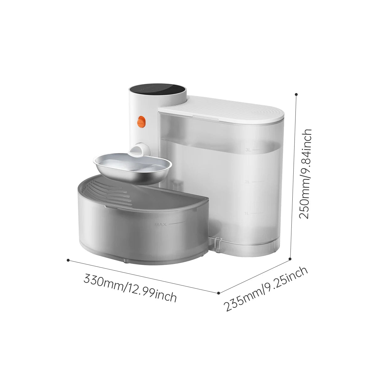 Petgravity Automatic Stainless Steel Water Dispenser Bowl For Cats