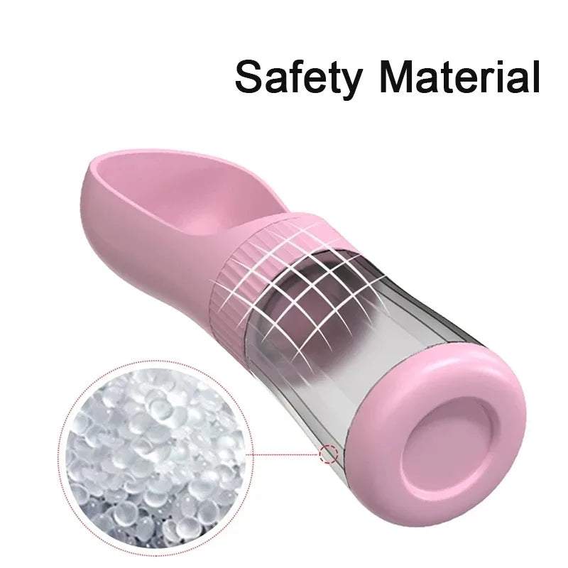Portable Pet Travel Water Bottle With Integrated Food Container