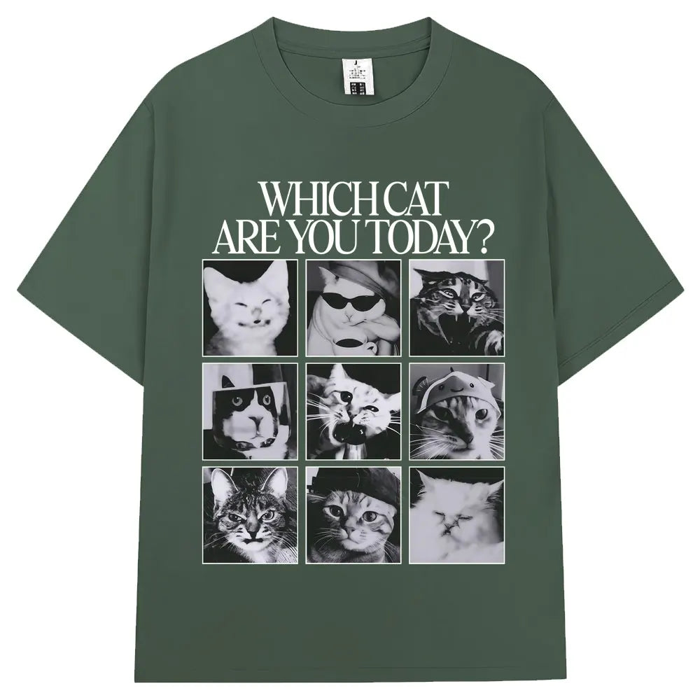 Funny Cat Meme Graphic T Shirt For Casual Everyday Wear