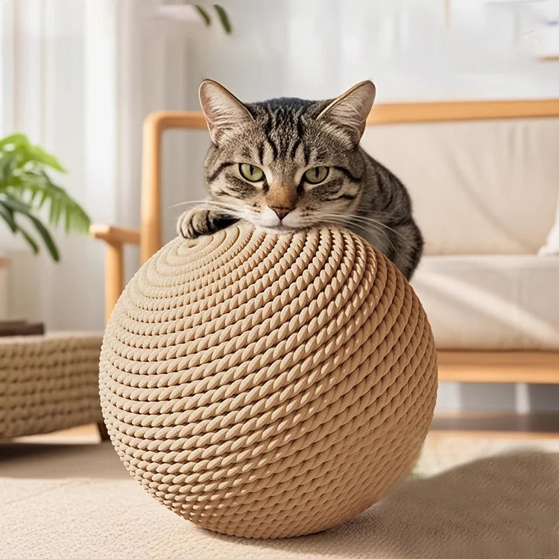 Interactive Sisal Cat Ball Toy for Scratching and Teeth Cleaning